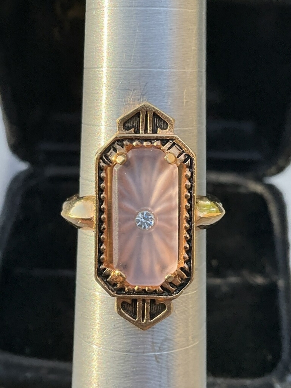 Vintage Avon Frostlight Camphor Glass Ring